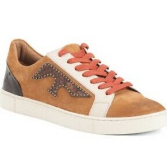 Frye Ivy Logo Patch Low Sneakers - Picture 1 of 12